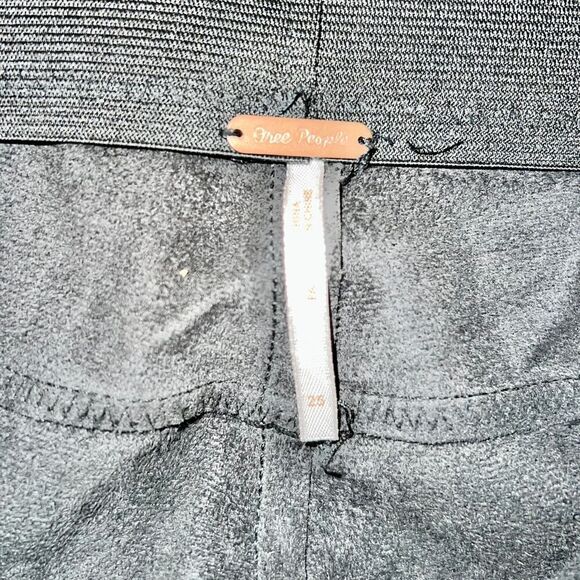 Free People Women's Faux Leather Vegan Dress Pants Size 25 - Picture 2 of 10